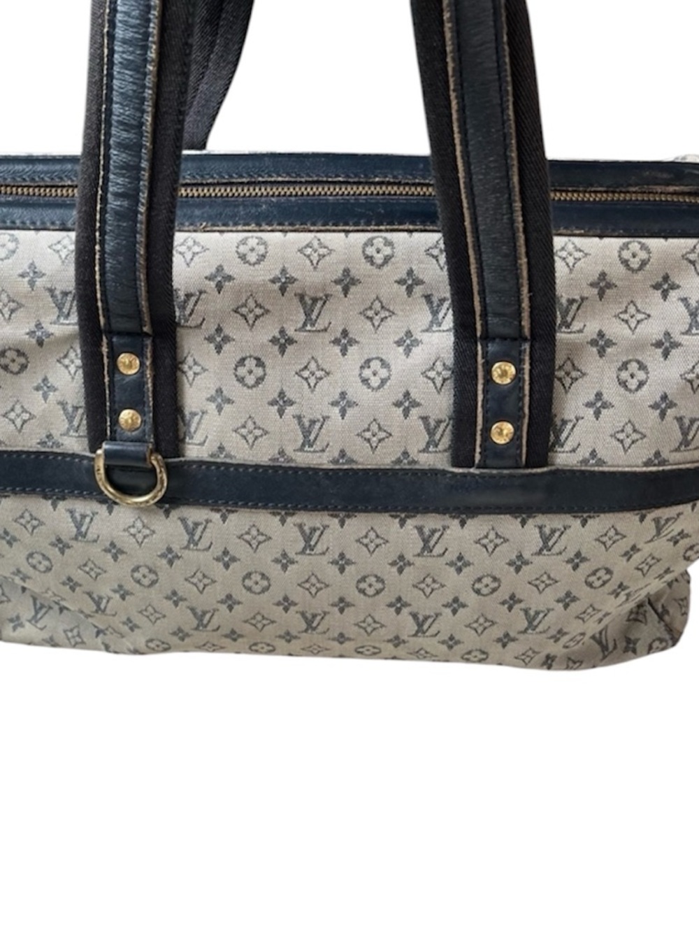 Louis Vuitton Monogram Mini Lin Mary Kate Bag - Navy Blue With COA - Picture 11 of 11